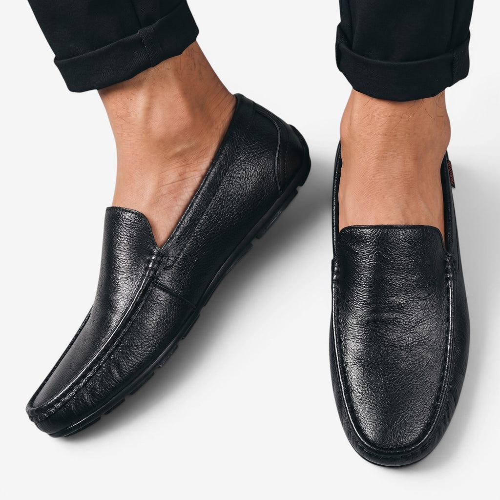 Jorvalore | Men's Breathable Leather Loafers for Casual Walking Comfort