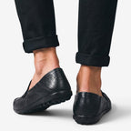 Jorvalore | Men's Breathable Leather Slip-On Loafers for Walking