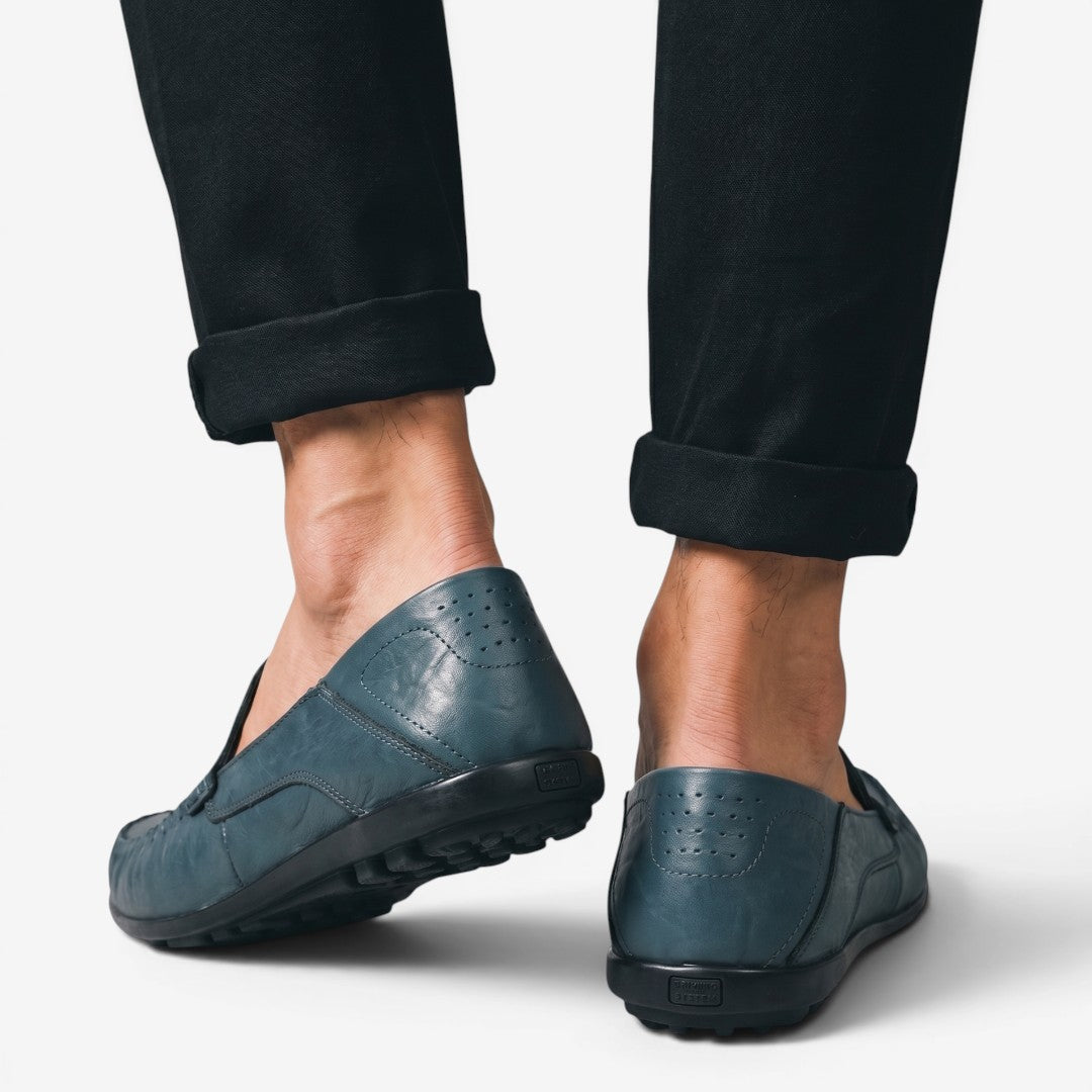 Jorvalore | Men's Breathable Leather Slip-On Loafers for Walking