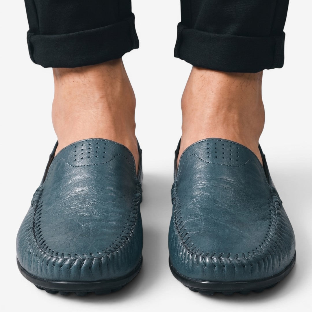 Jorvalore | Men's Breathable Leather Slip-On Loafers for Walking