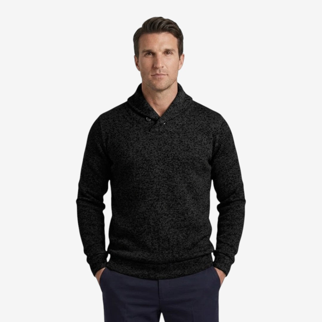 Jorvalore | Men's Breathable Mock Neck Sweatshirt with Button Collar
