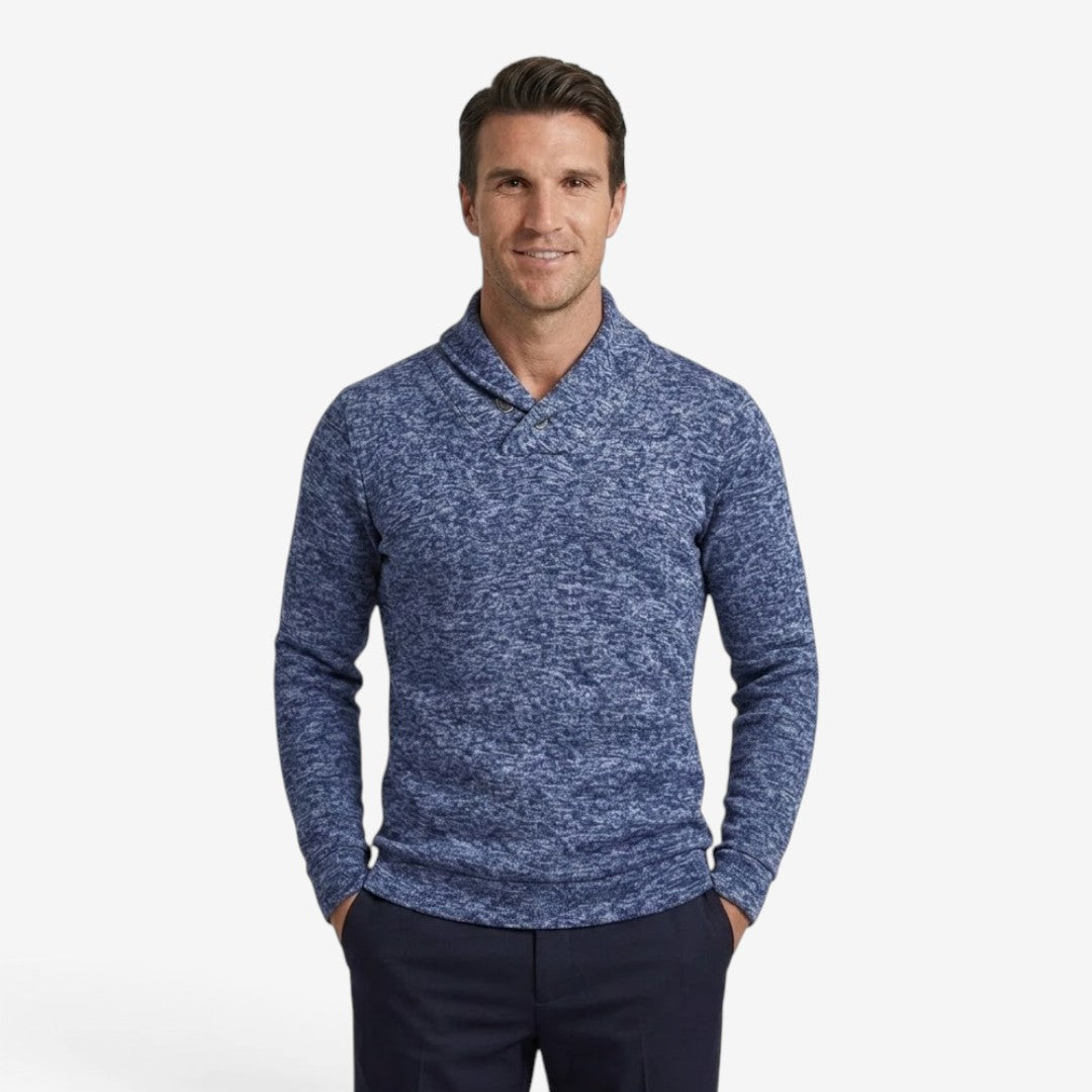 Jorvalore | Men's Breathable Mock Neck Sweatshirt with Button Collar