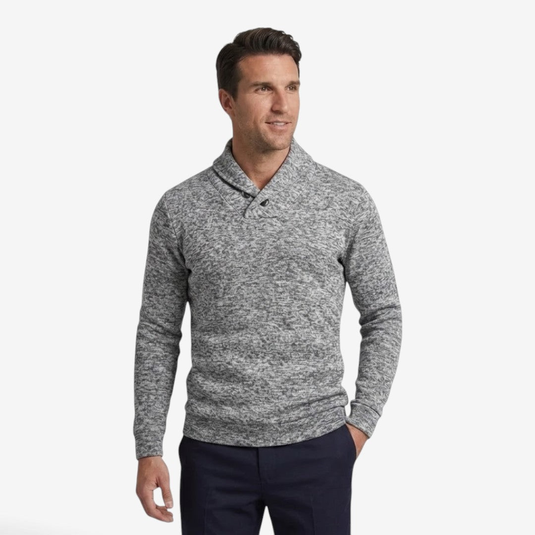 Jorvalore | Men's Breathable Mock Neck Sweatshirt with Button Collar