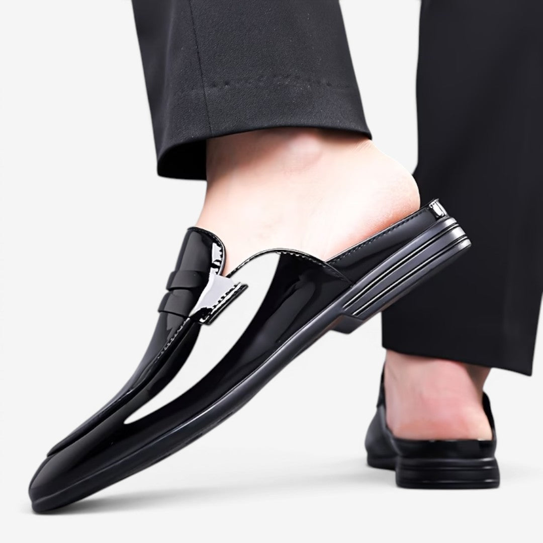 Jorvalore | Men's Business Slip-On Mule Loafers Leather Summer Dress Shoes