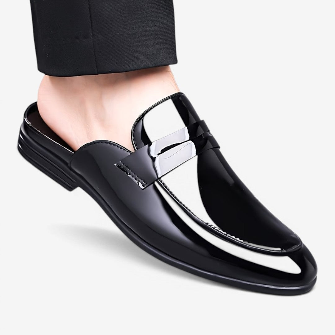 Jorvalore | Men's Business Slip-On Mule Loafers Leather Summer Dress Shoes