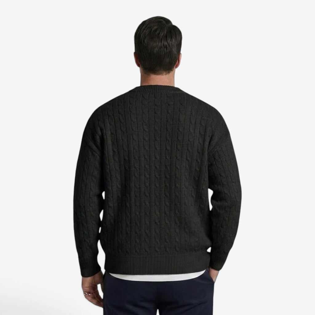 Jorvalore | Men's Cable Knit Button Cardigan Casual Loose Fit