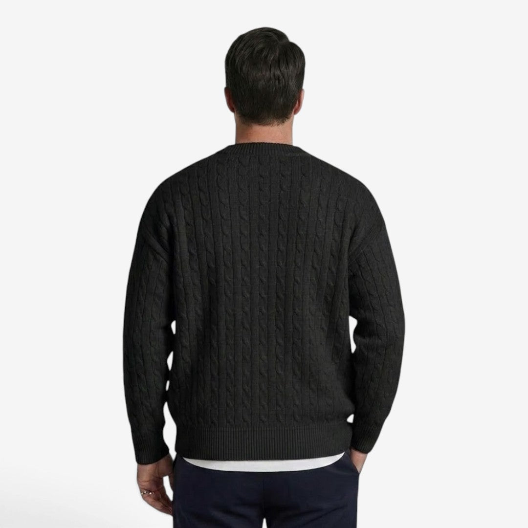 Jorvalore | Men's Cable Knit Button Cardigan Casual Loose Fit