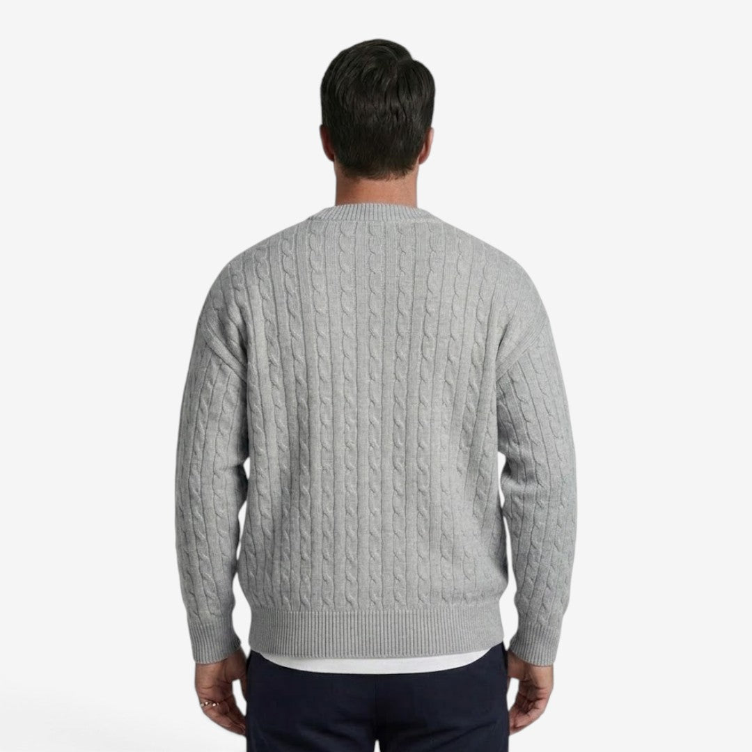 Jorvalore | Men's Cable Knit Button Cardigan Casual Loose Fit