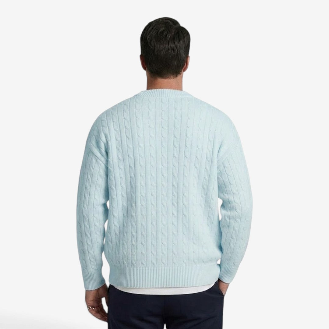 Jorvalore | Men's Cable Knit Button Cardigan Casual Loose Fit