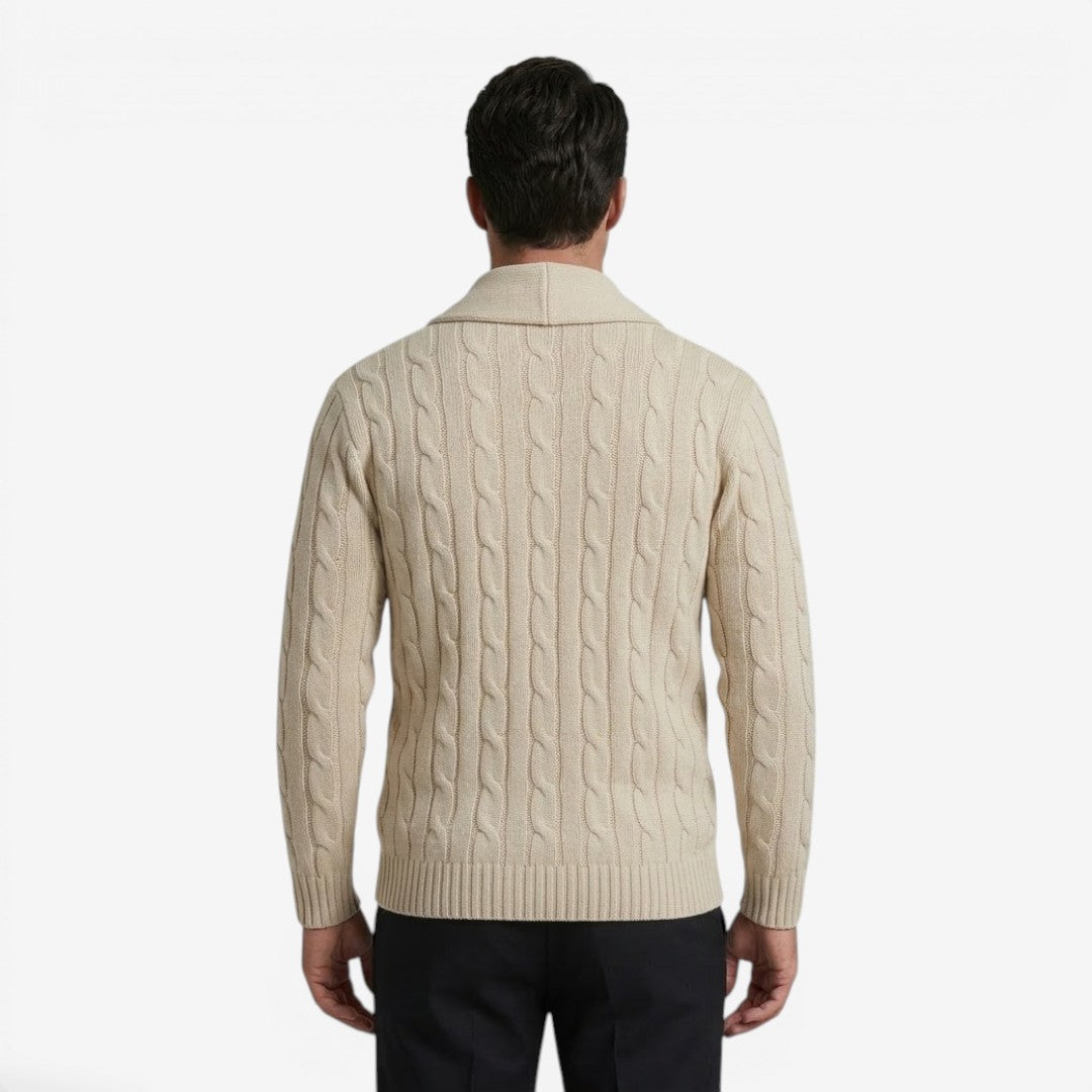 Jorvalore | Men's Cable Knit Button Cardigan for Autumn & Winter