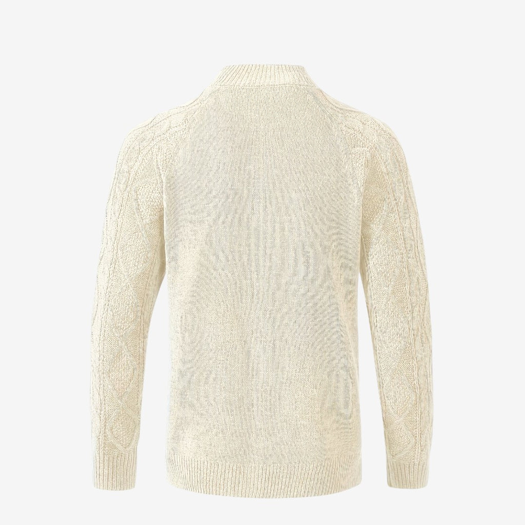 Jorvalore | Men's Cable Knit Button Cardigan for Autumn & Winter