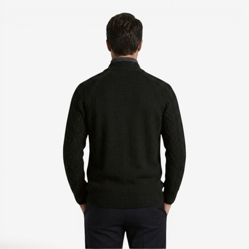 Jorvalore | Men's Cable Knit Button Cardigan for Autumn & Winter