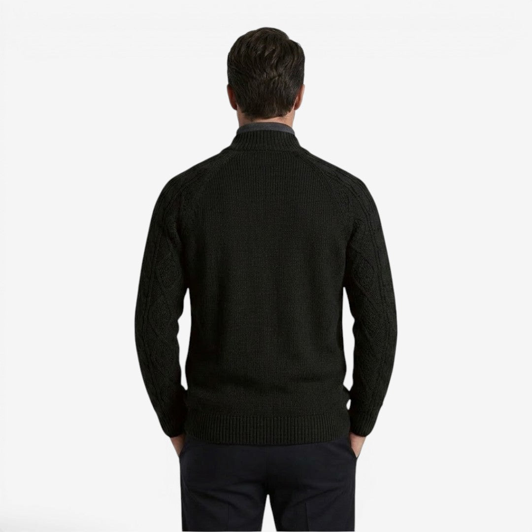 Jorvalore | Men's Cable Knit Button Cardigan for Autumn & Winter