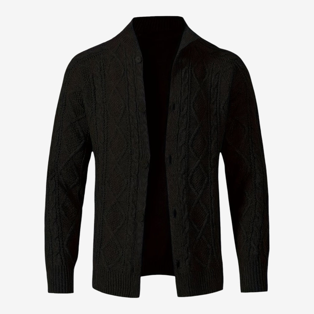 Jorvalore | Men's Cable Knit Button Cardigan for Autumn & Winter