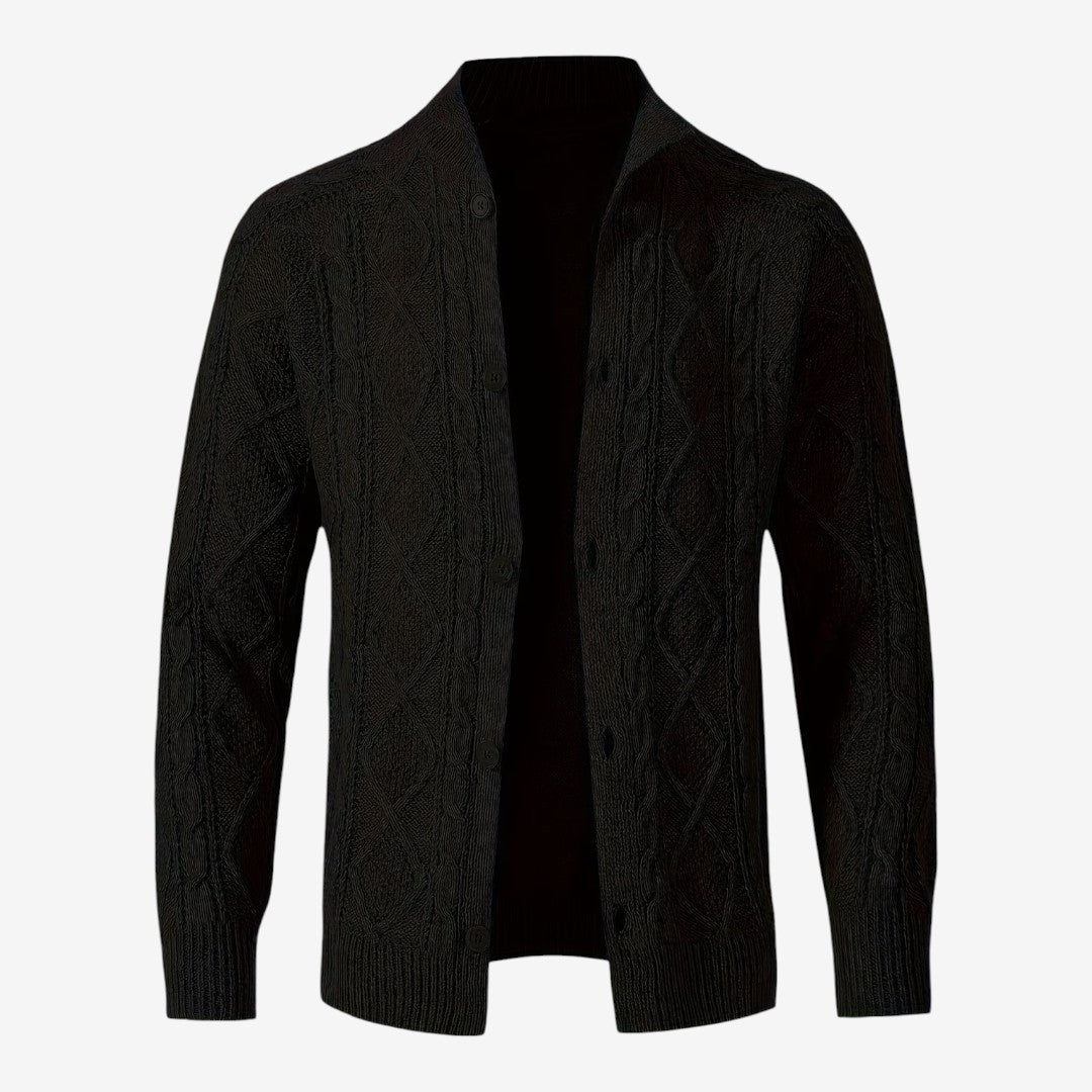 Jorvalore | Men's Cable Knit Button Cardigan for Autumn & Winter