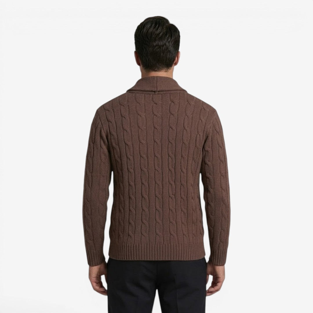 Jorvalore | Men's Cable Knit Button Cardigan for Autumn & Winter