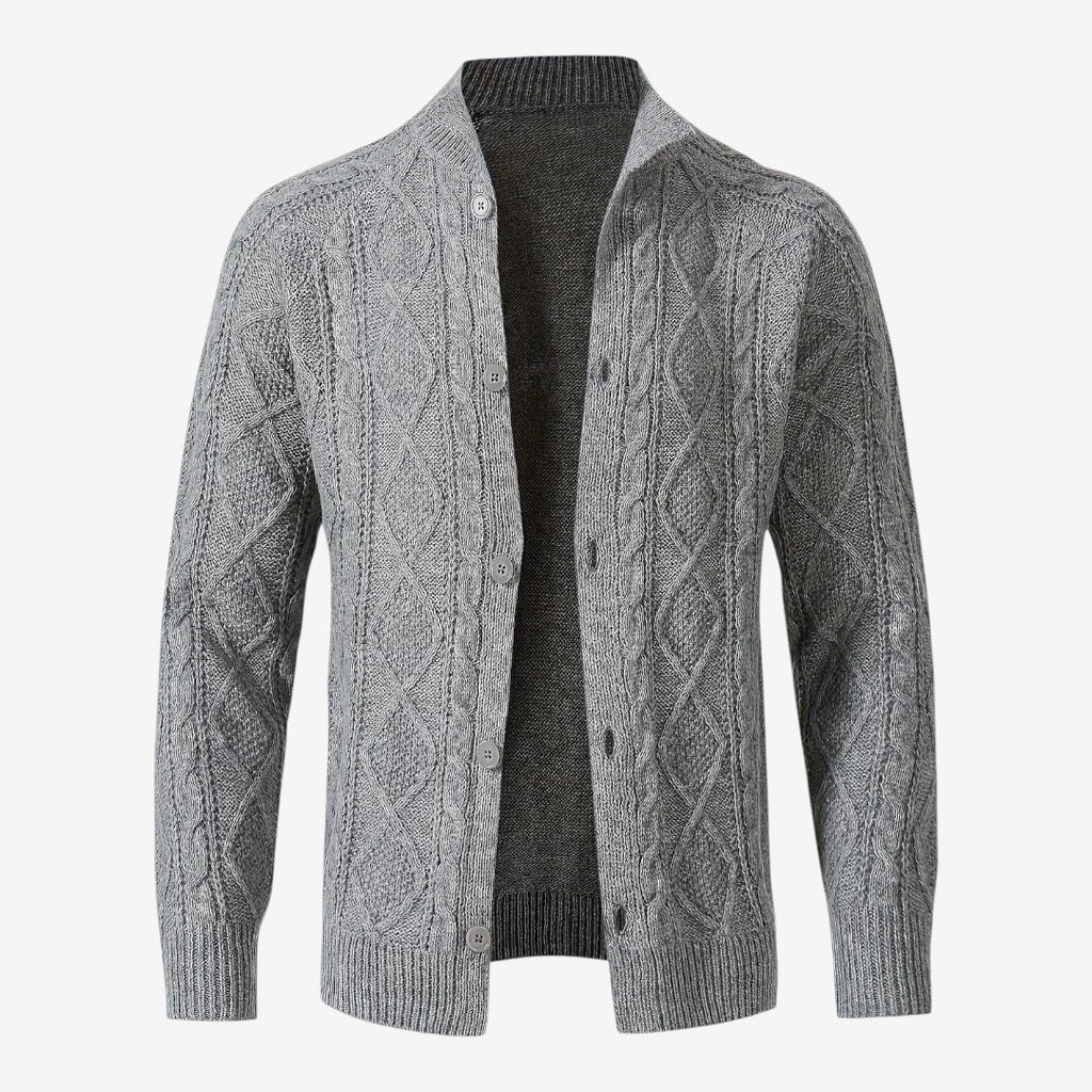 Jorvalore | Men's Cable Knit Button Cardigan for Autumn & Winter