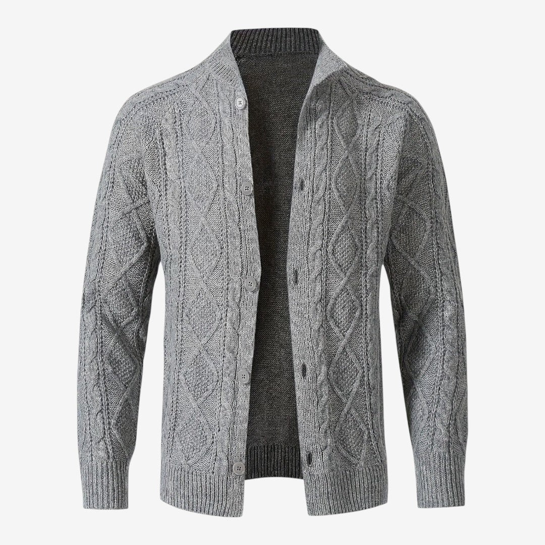 Jorvalore | Men's Cable Knit Button Cardigan for Autumn & Winter