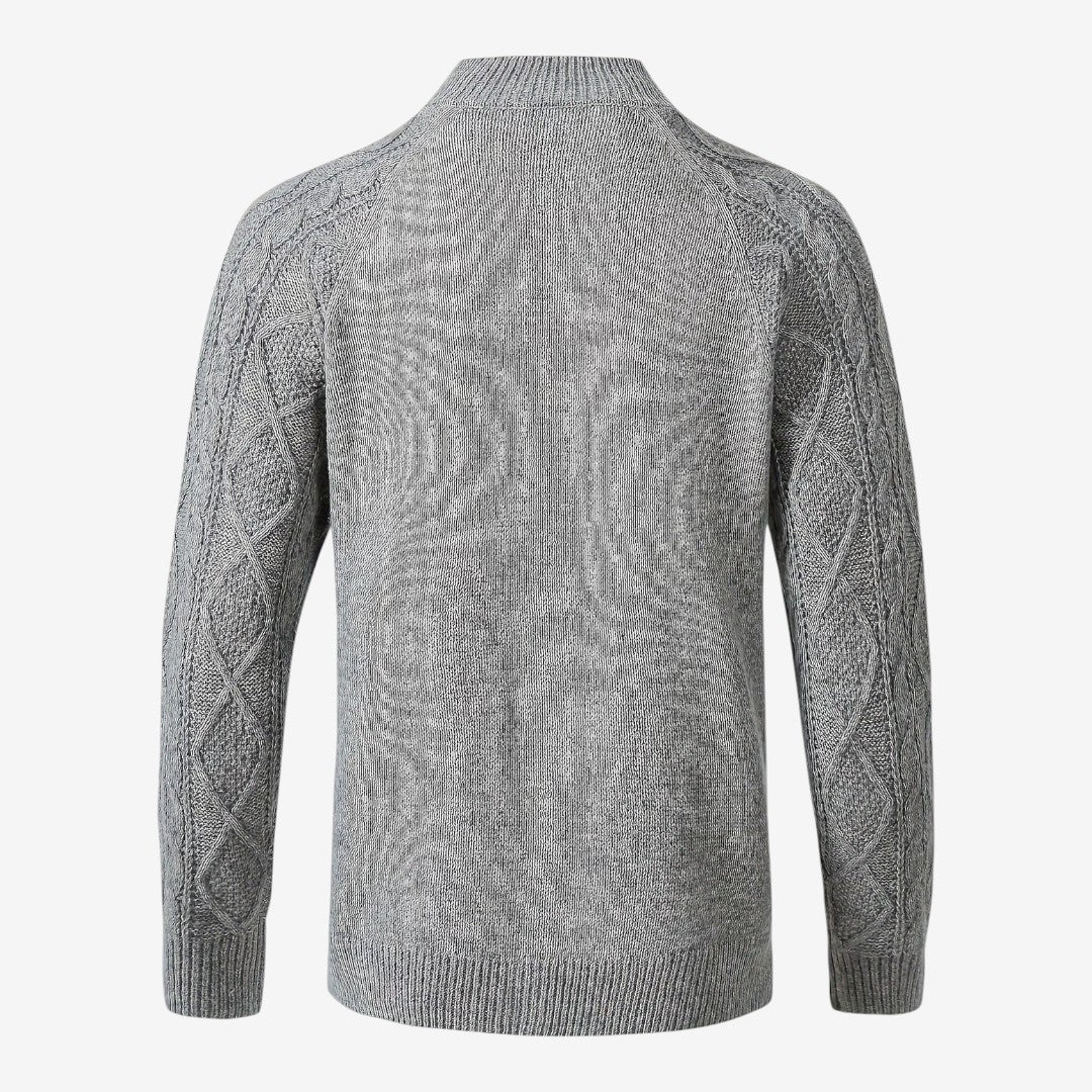 Jorvalore | Men's Cable Knit Button Cardigan for Autumn & Winter