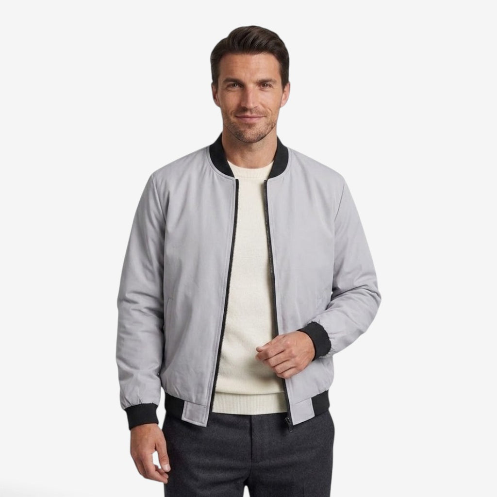 Jorvalore | Men’s Casual Bomber Jacket Baseball Collar Zip Up