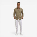 Jorvalore | Men’s Casual Denim Shirt Lightweight Long Sleeve Summer Fit