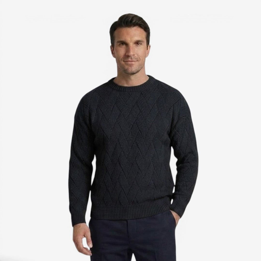 Jorvalore | Men's Casual Knit Crew Neck Jumper for Autumn and Winter