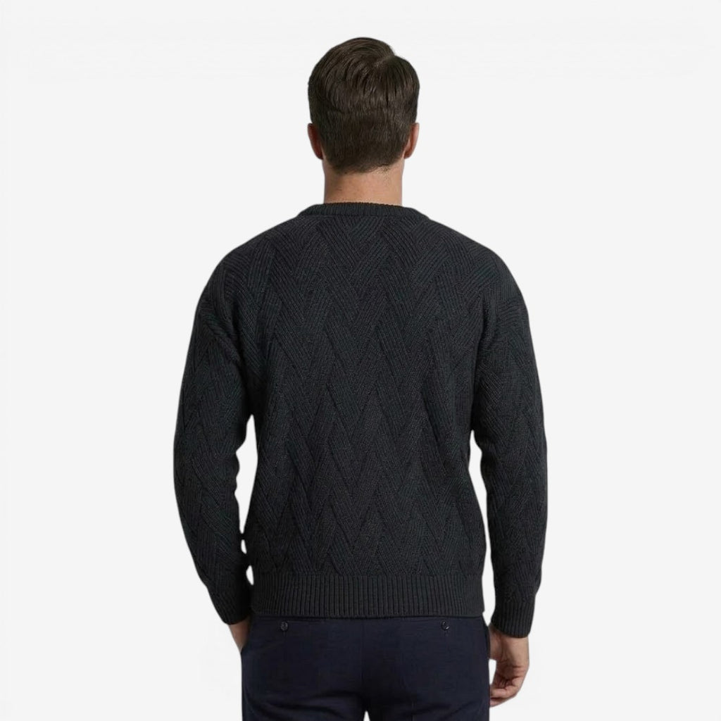 Jorvalore | Men's Casual Knit Crew Neck Jumper for Autumn and Winter