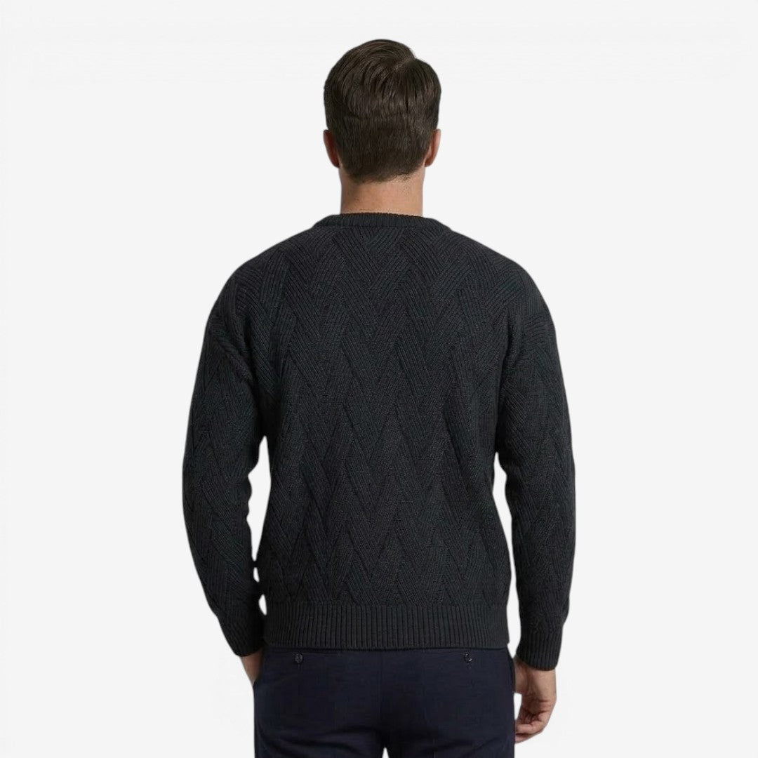 Jorvalore | Men's Casual Knit Crew Neck Jumper for Autumn and Winter