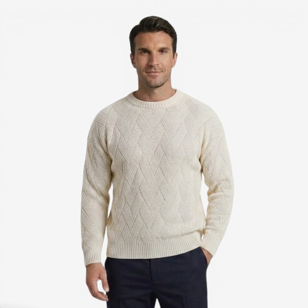 Jorvalore | Men's Casual Knit Crew Neck Jumper for Autumn and Winter