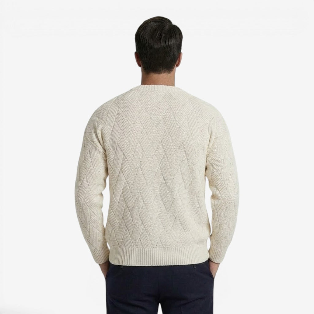 Jorvalore | Men's Casual Knit Crew Neck Jumper for Autumn and Winter