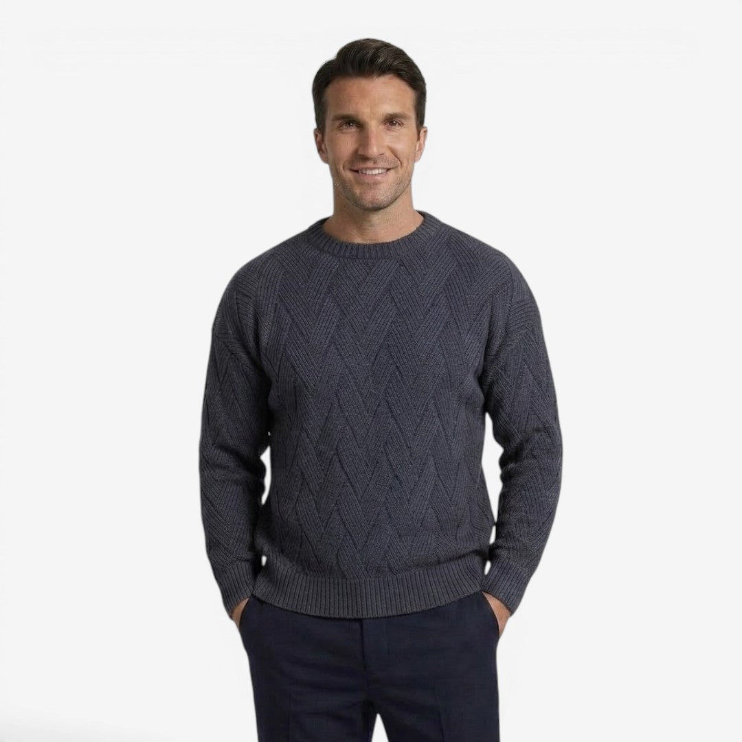 Jorvalore | Men's Casual Knit Crew Neck Jumper for Autumn and Winter