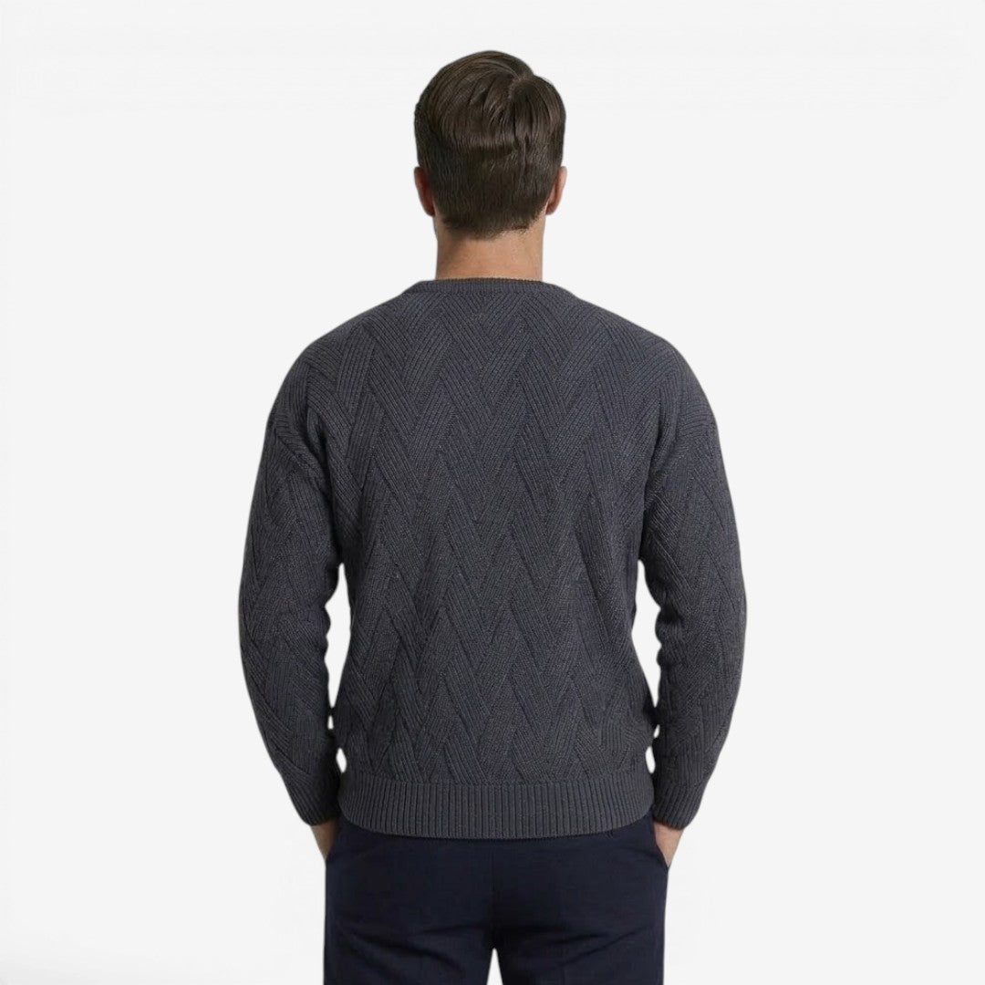 Jorvalore | Men's Casual Knit Crew Neck Jumper for Autumn and Winter