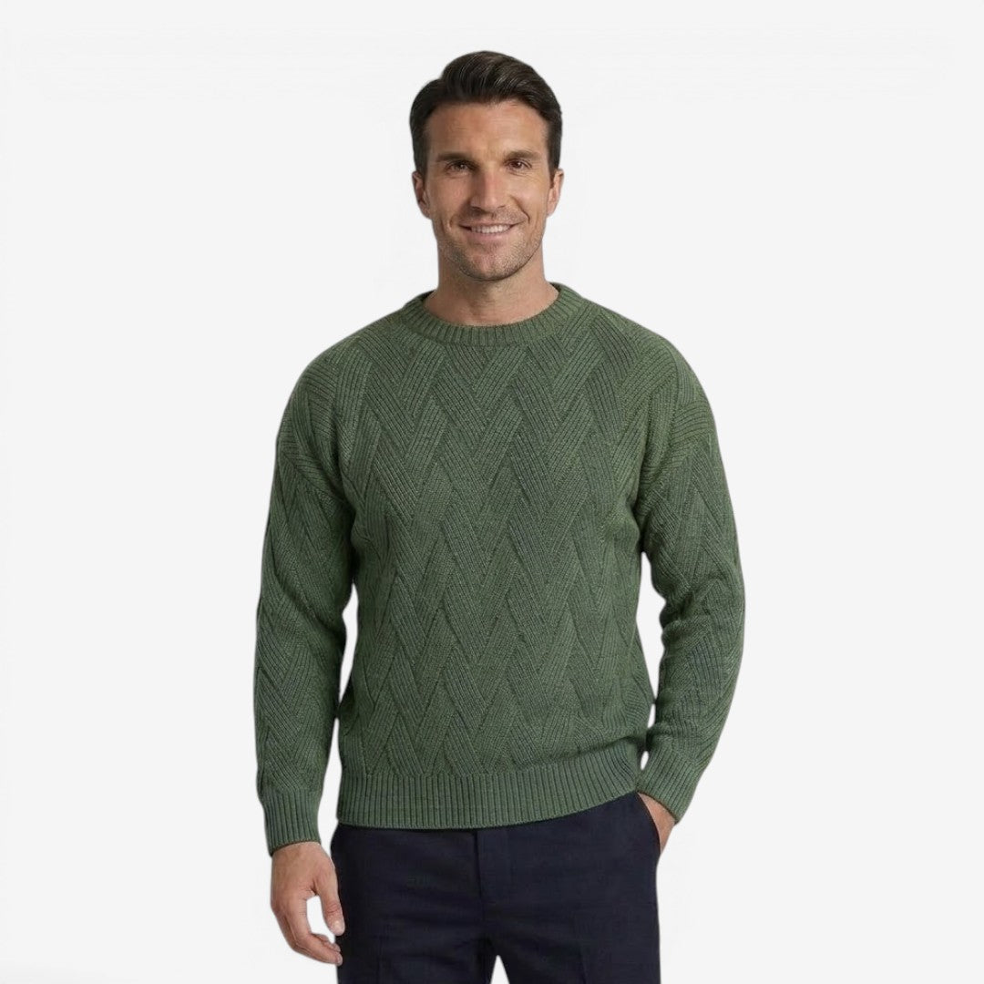 Jorvalore | Men's Casual Knit Crew Neck Jumper for Autumn and Winter