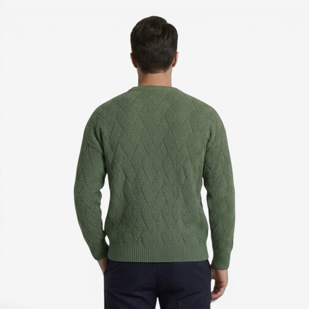 Jorvalore | Men's Casual Knit Crew Neck Jumper for Autumn and Winter
