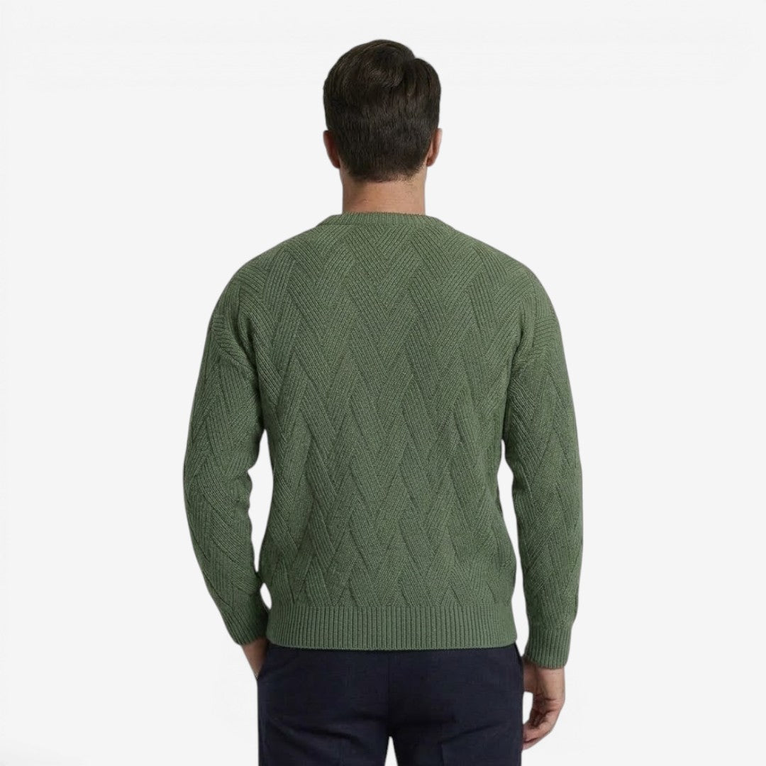 Jorvalore | Men's Casual Knit Crew Neck Jumper for Autumn and Winter