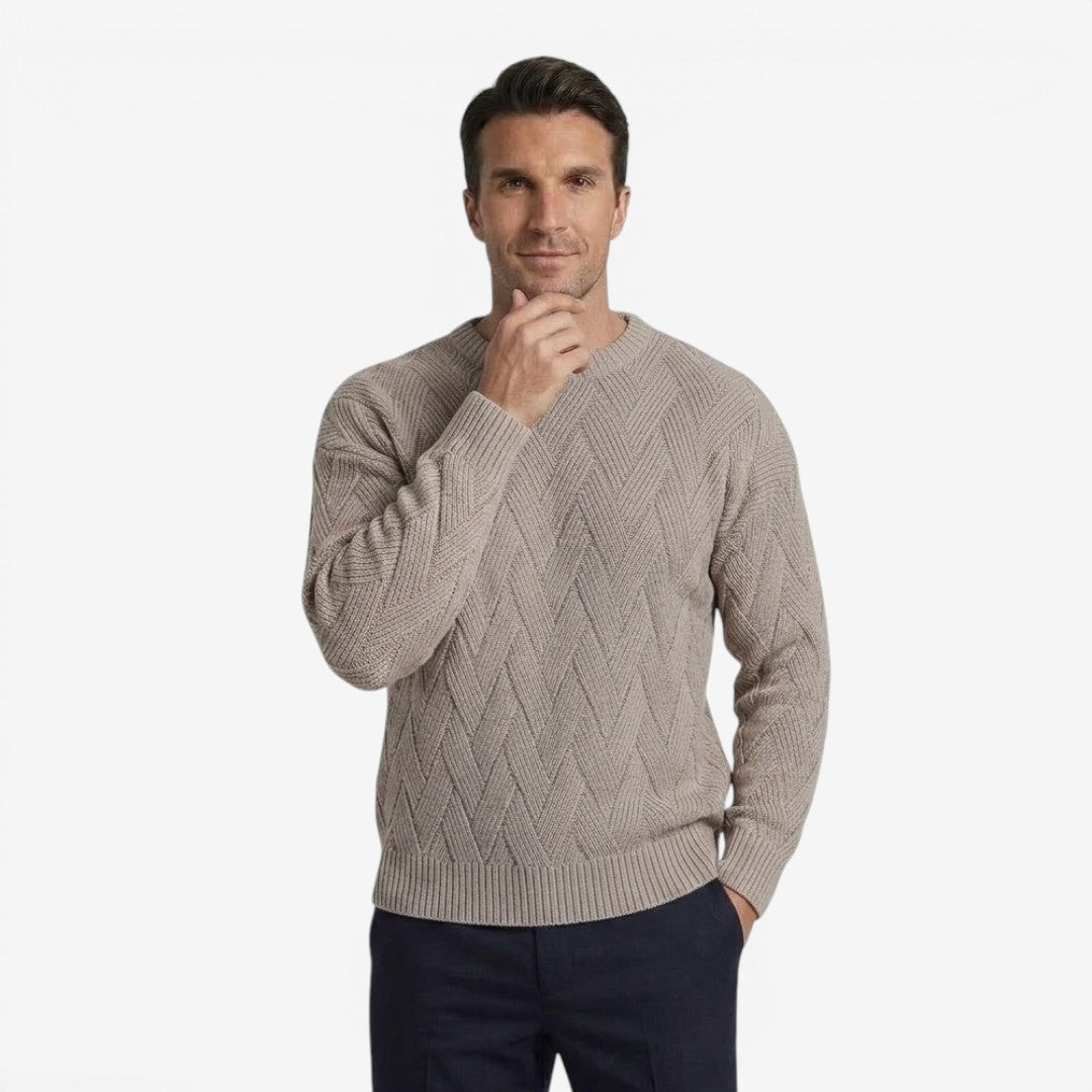Jorvalore | Men's Casual Knit Crew Neck Jumper for Autumn and Winter