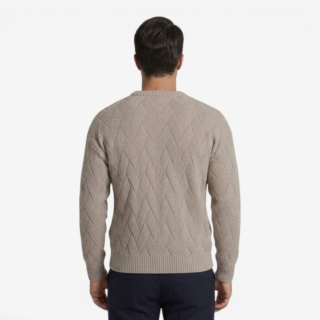 Jorvalore | Men's Casual Knit Crew Neck Jumper for Autumn and Winter