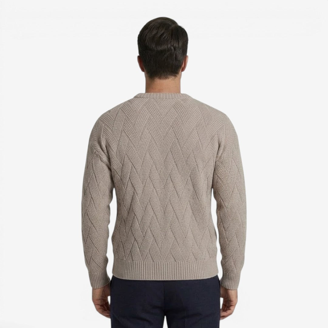 Jorvalore | Men's Casual Knit Crew Neck Jumper for Autumn and Winter