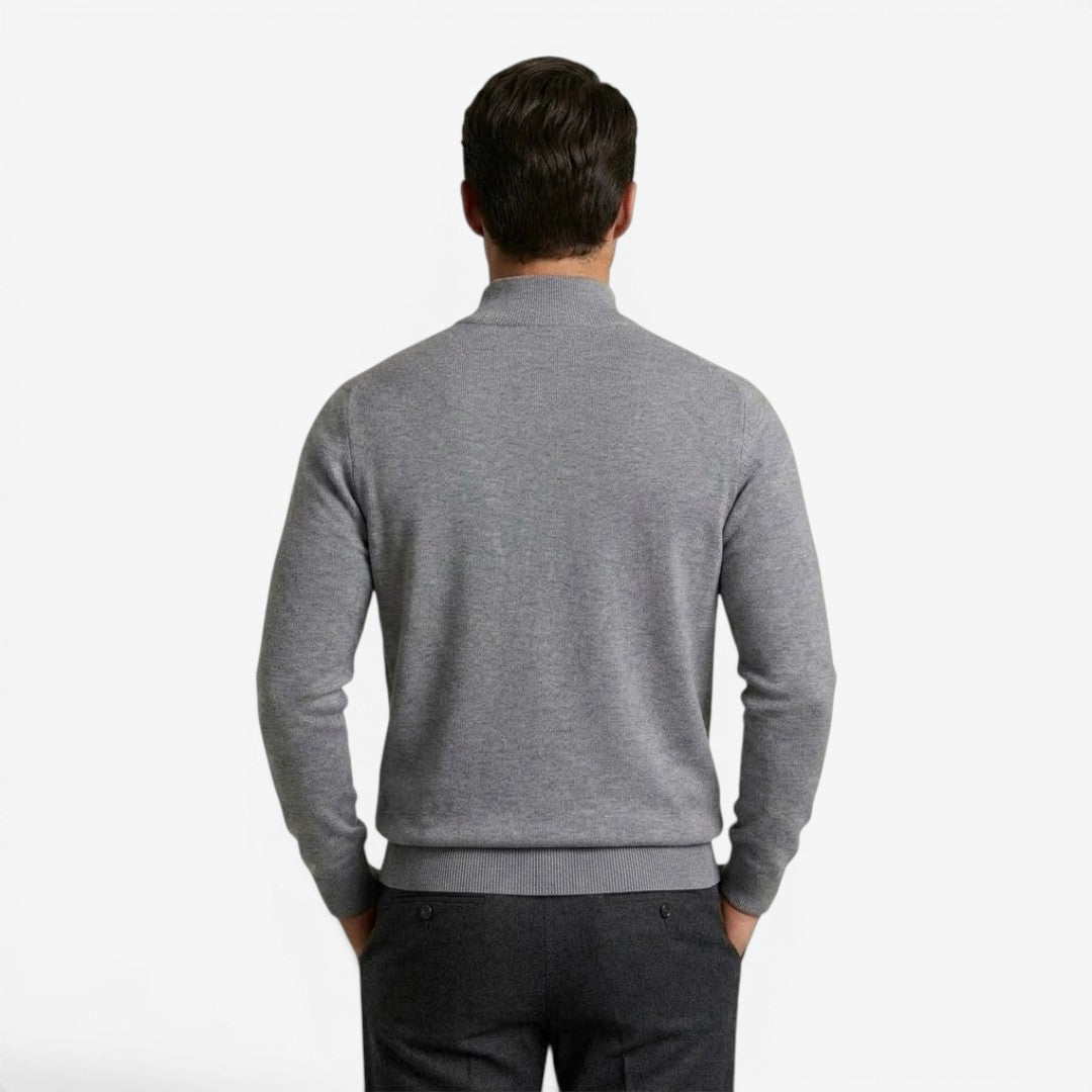 Jorvalore | Men's Casual Knit Quarter Zip Jumper with Warm Comfort