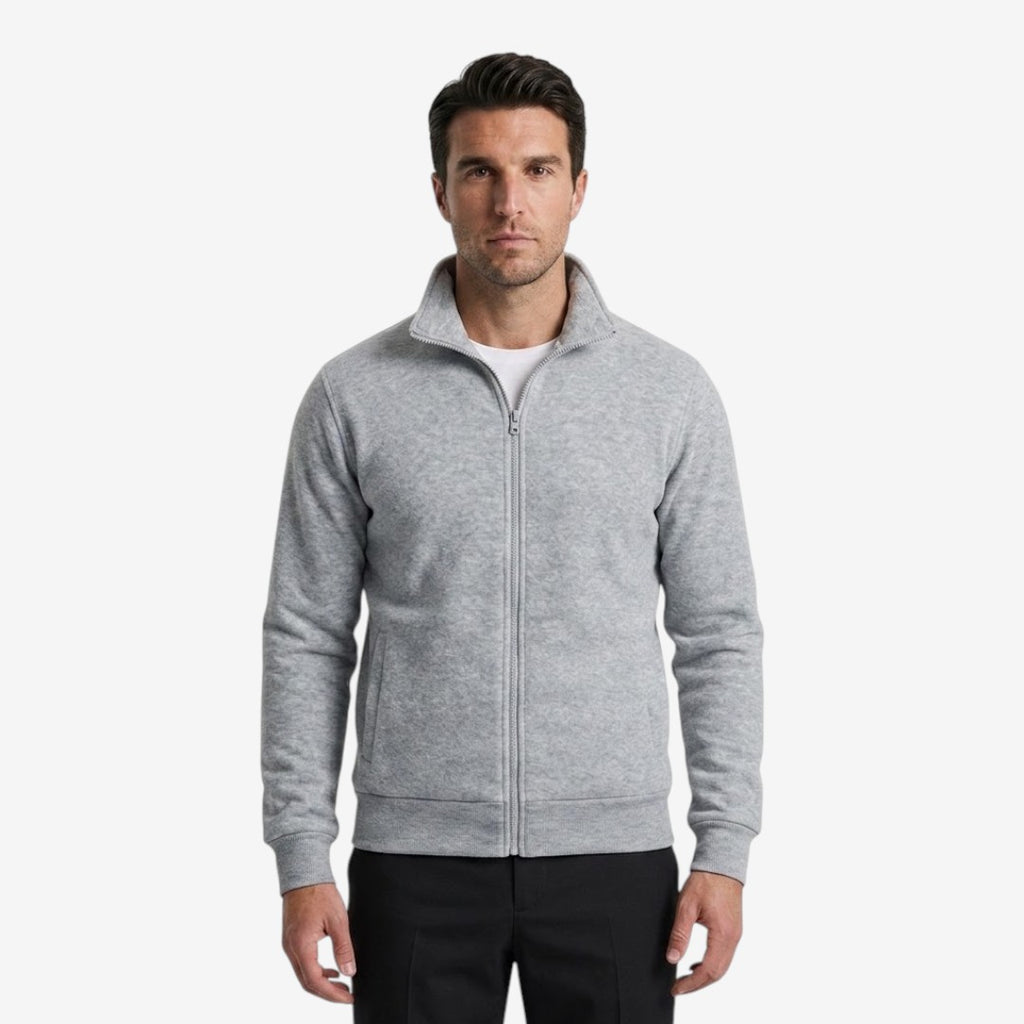 Jorvalore | Men’s Casual Knit Zip Jacket with Stand Collar and Pockets