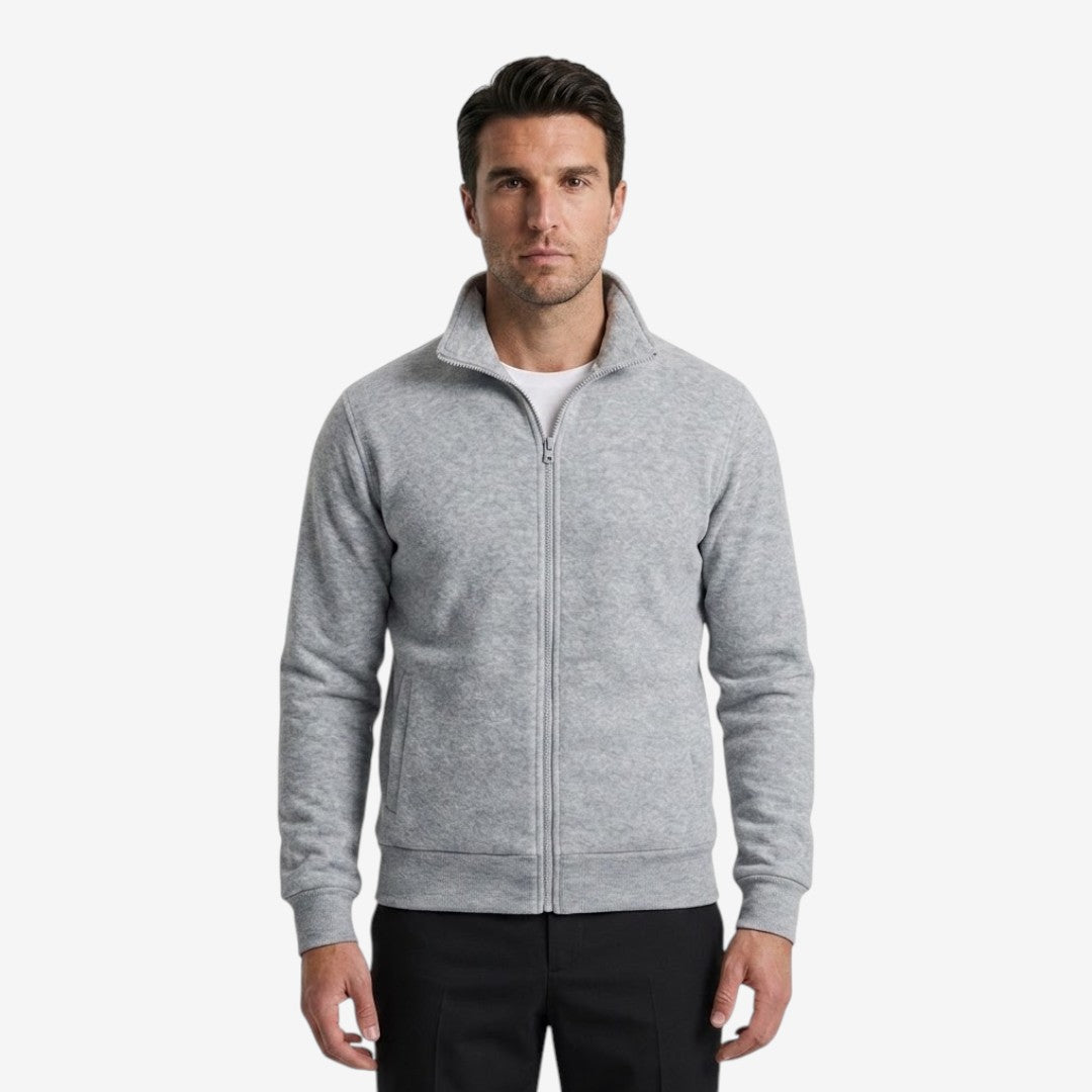 Jorvalore | Men’s Casual Knit Zip Jacket with Stand Collar and Pockets