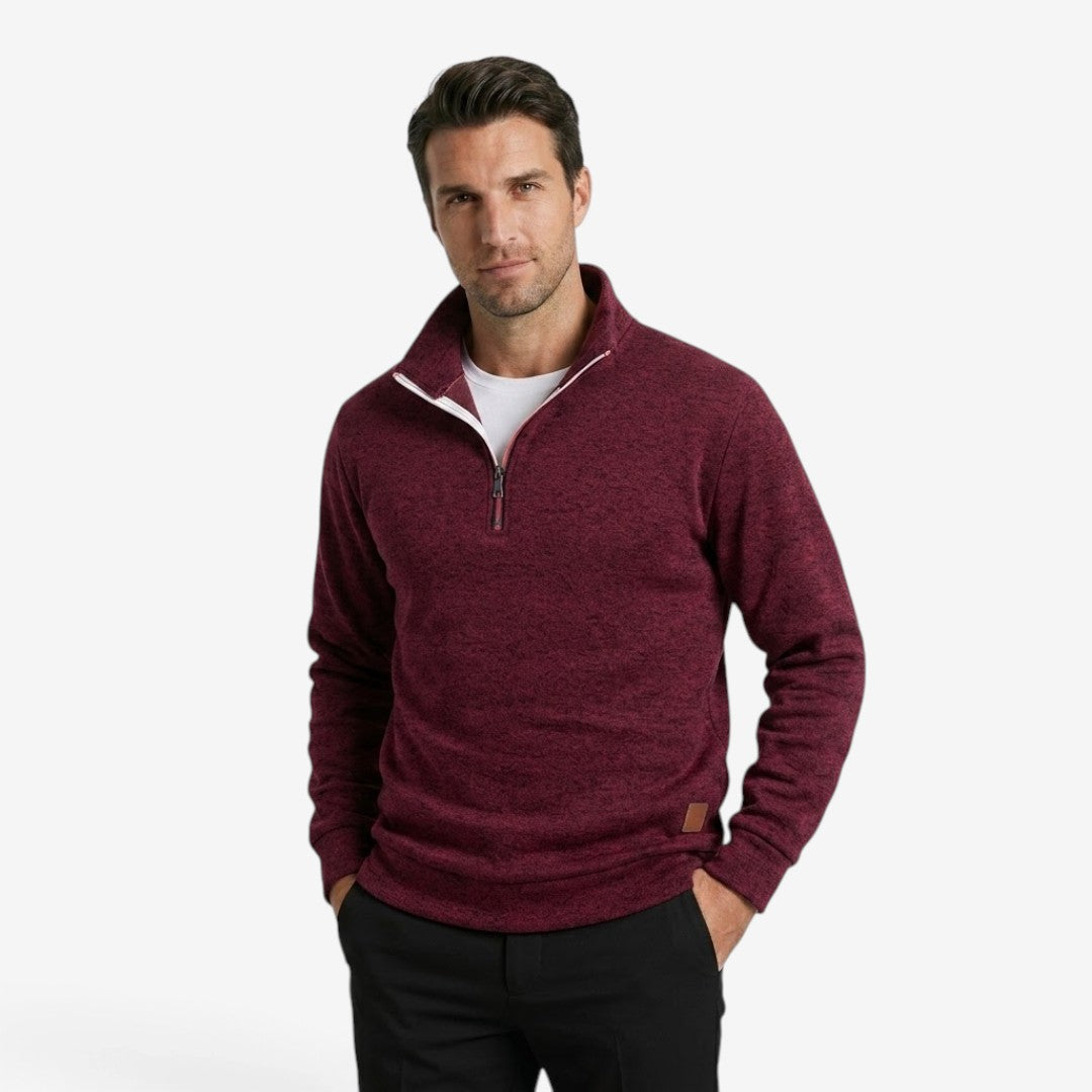 Jorvalore | Men's Casual Quarter Zip Jumper Warm Stand Collar Knitwear