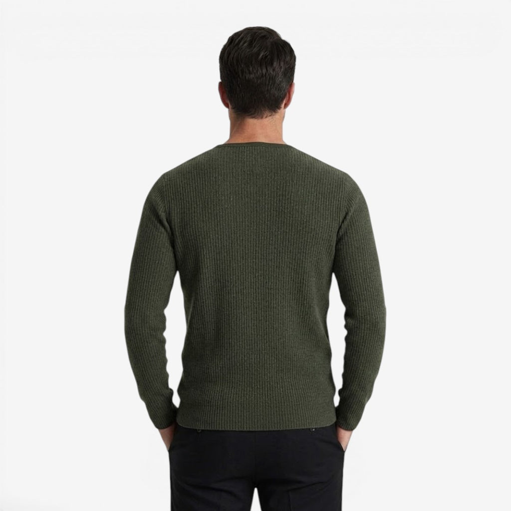 Jorvalore | Men's Casual Ribbed Henley Shirt for Autumn & Winter