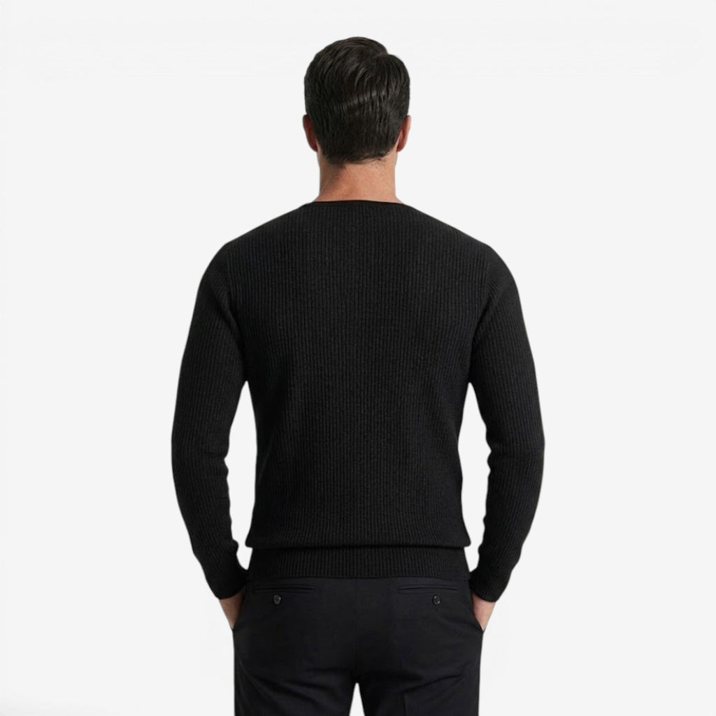 Jorvalore | Men's Casual Ribbed Henley Shirt for Autumn & Winter