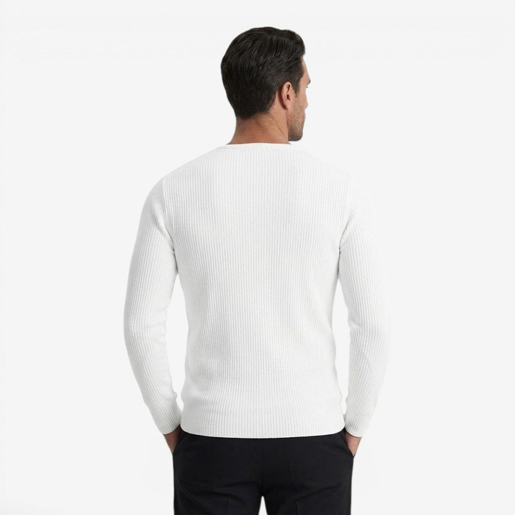 Jorvalore | Men's Casual Ribbed Henley Shirt for Autumn & Winter