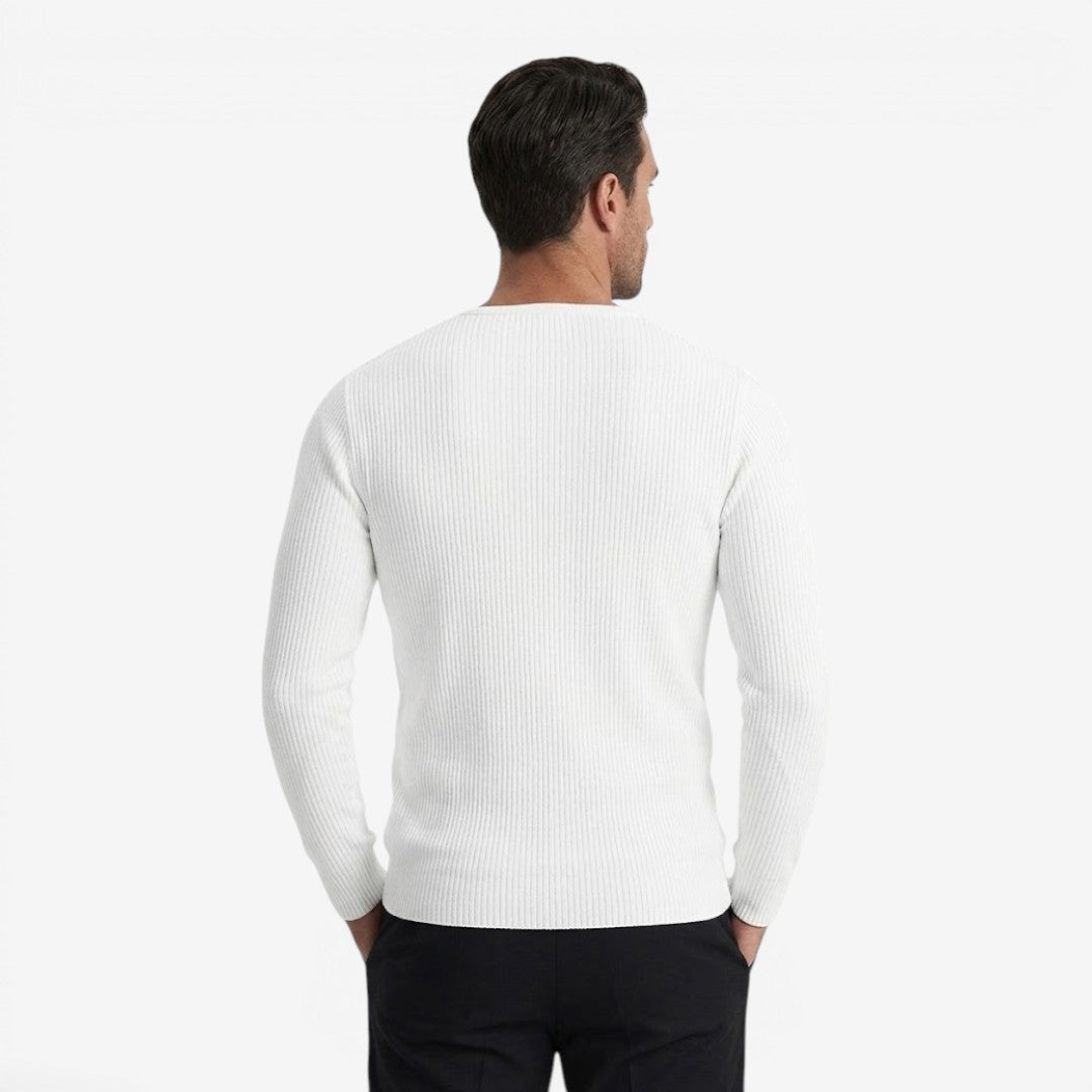 Jorvalore | Men's Casual Ribbed Henley Shirt for Autumn & Winter