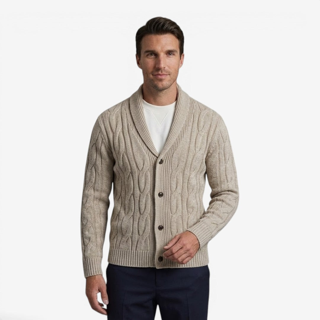 Jorvalore | Men's Classic Button Up Knit Cardigan Comfortable Winter Layer