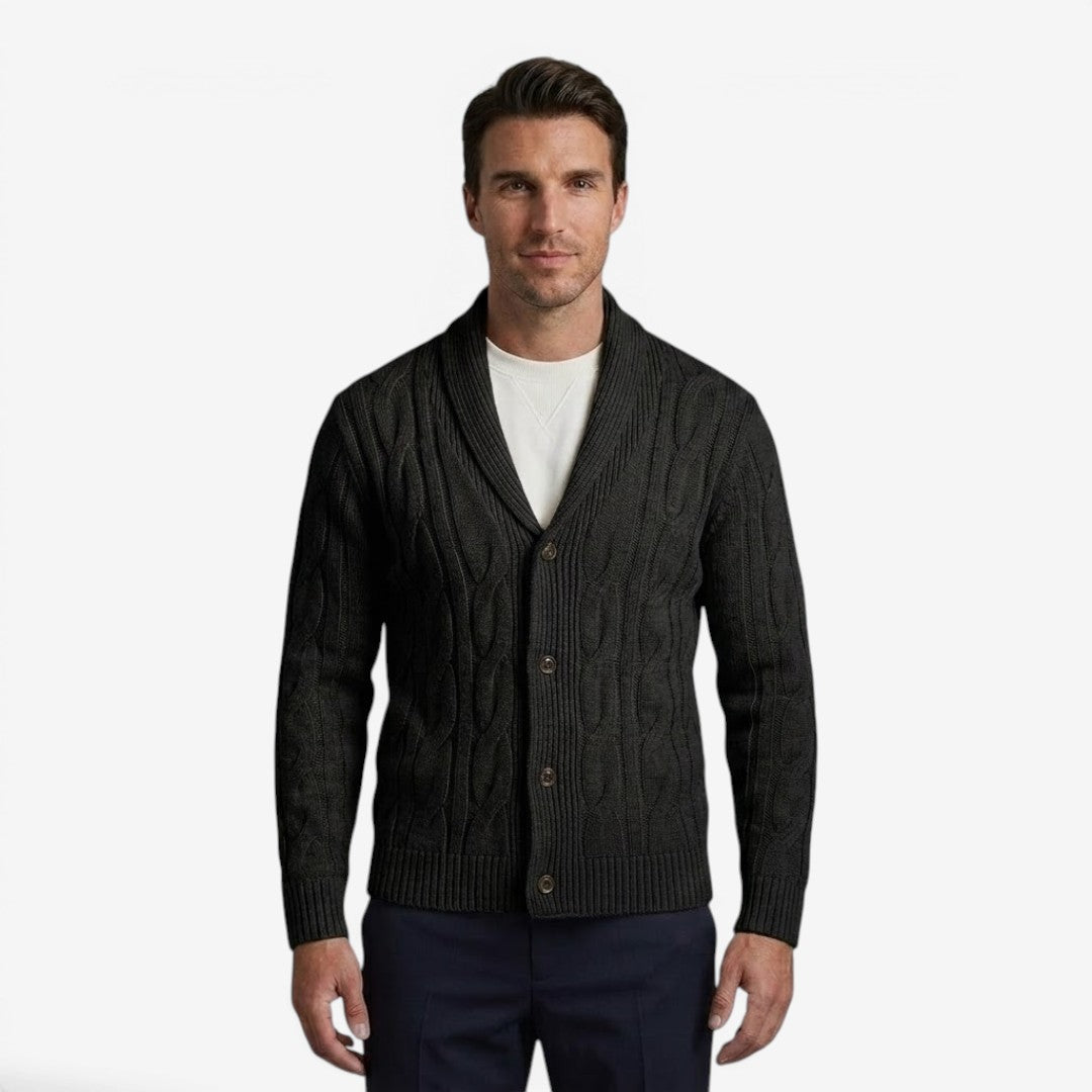 Jorvalore | Men's Classic Button Up Knit Cardigan Comfortable Winter Layer