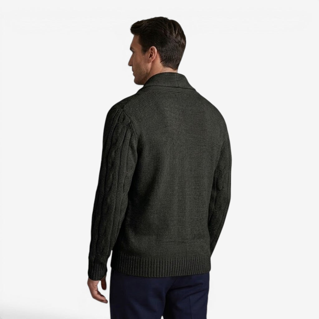 Jorvalore | Men's Classic Button Up Knit Cardigan Comfortable Winter Layer