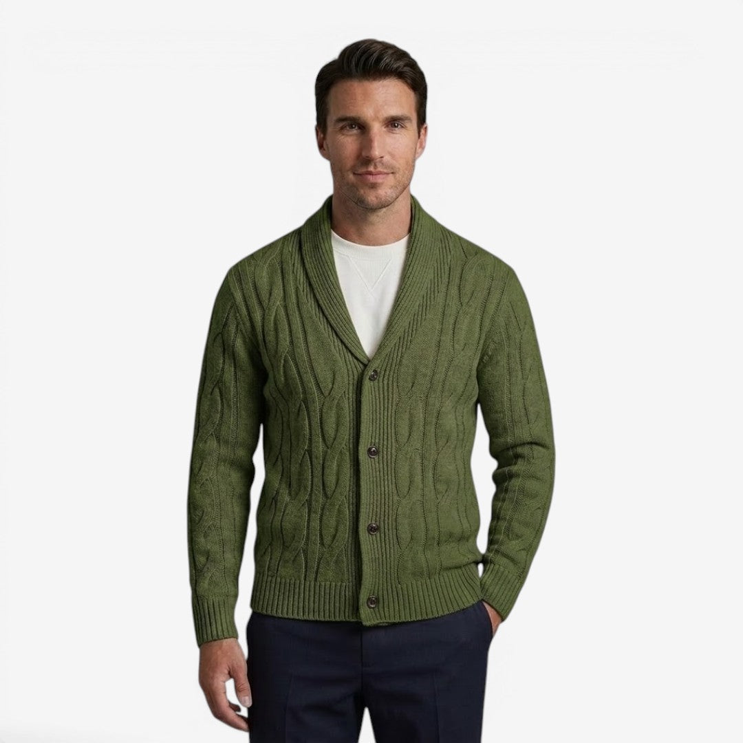 Jorvalore | Men's Classic Button Up Knit Cardigan Comfortable Winter Layer